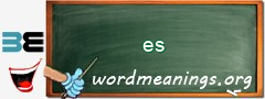 WordMeaning blackboard for es